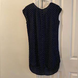 Madewell Navy Polka Dot Shift Dress - Lightweight Fabric - Size XS